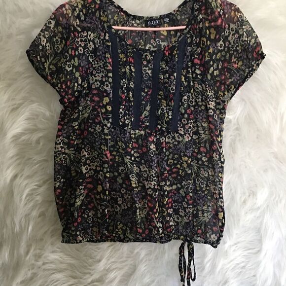 ANA Sheer Floral top  - Picture 2 of 5